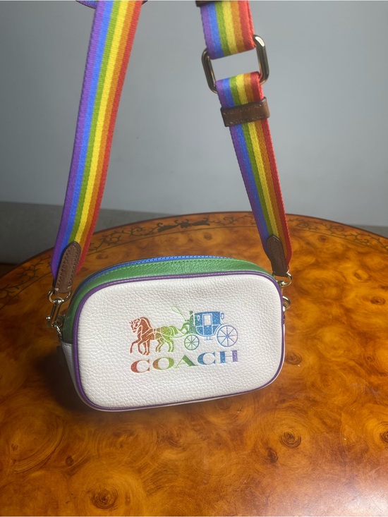 Coach Other - Coach Colorblock Crossbody with Blue Zipper and Rainbow Logo